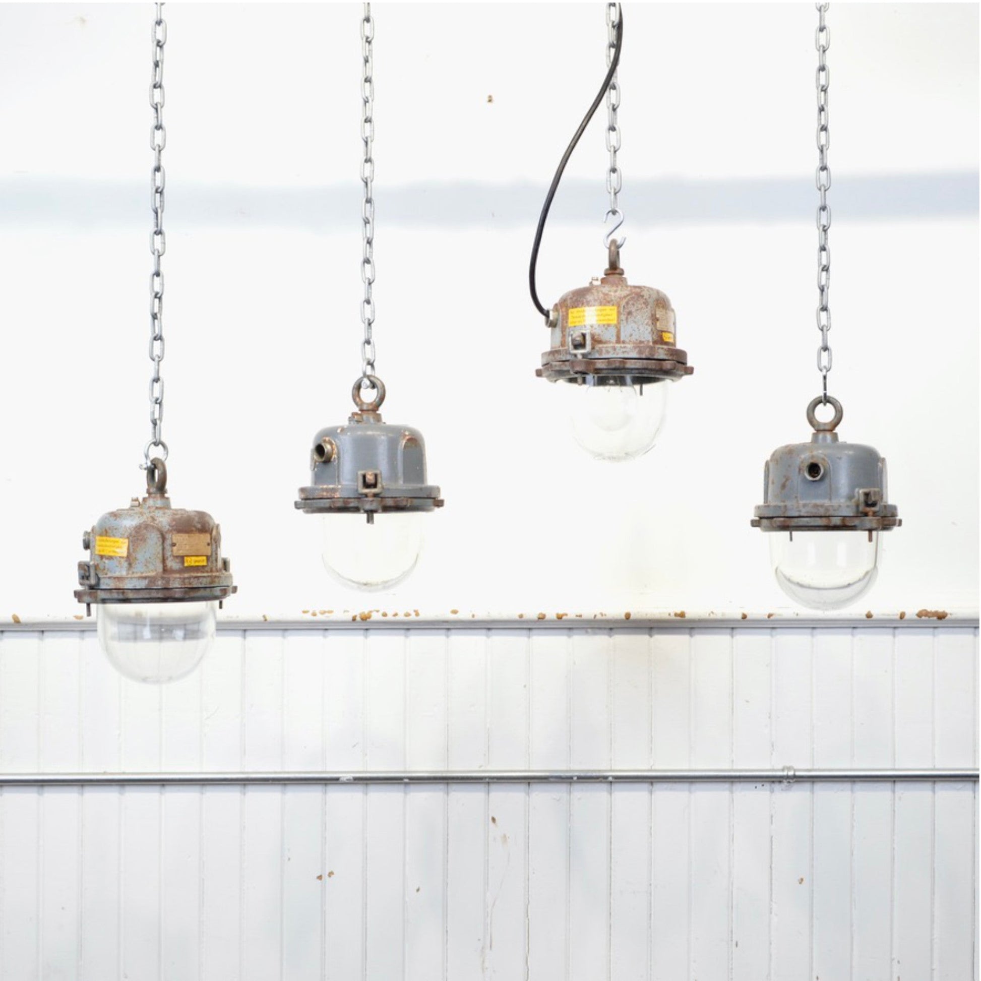Vintage Cast Iron Bunker Lights - Salvage-Garden