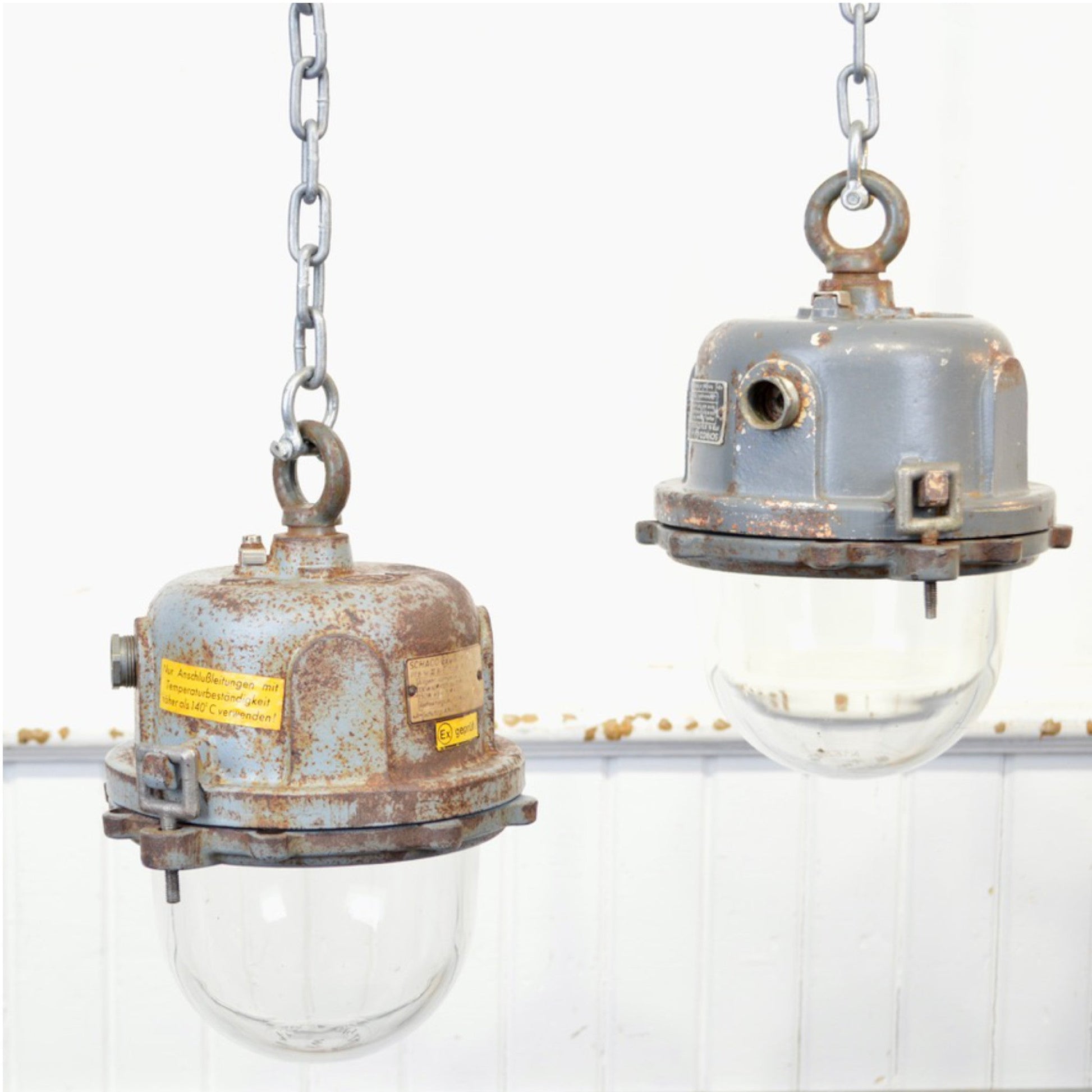 Vintage Cast Iron Bunker Lights - Salvage-Garden