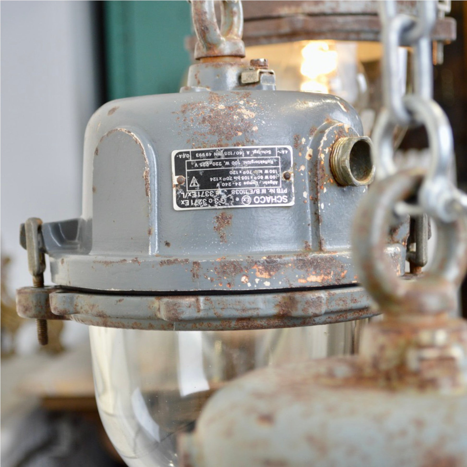 Vintage Cast Iron Bunker Lights - Salvage-Garden