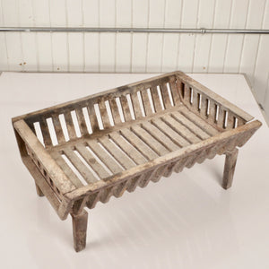 Vintage Cast Iron Fireplace Grate Salvage-Garden