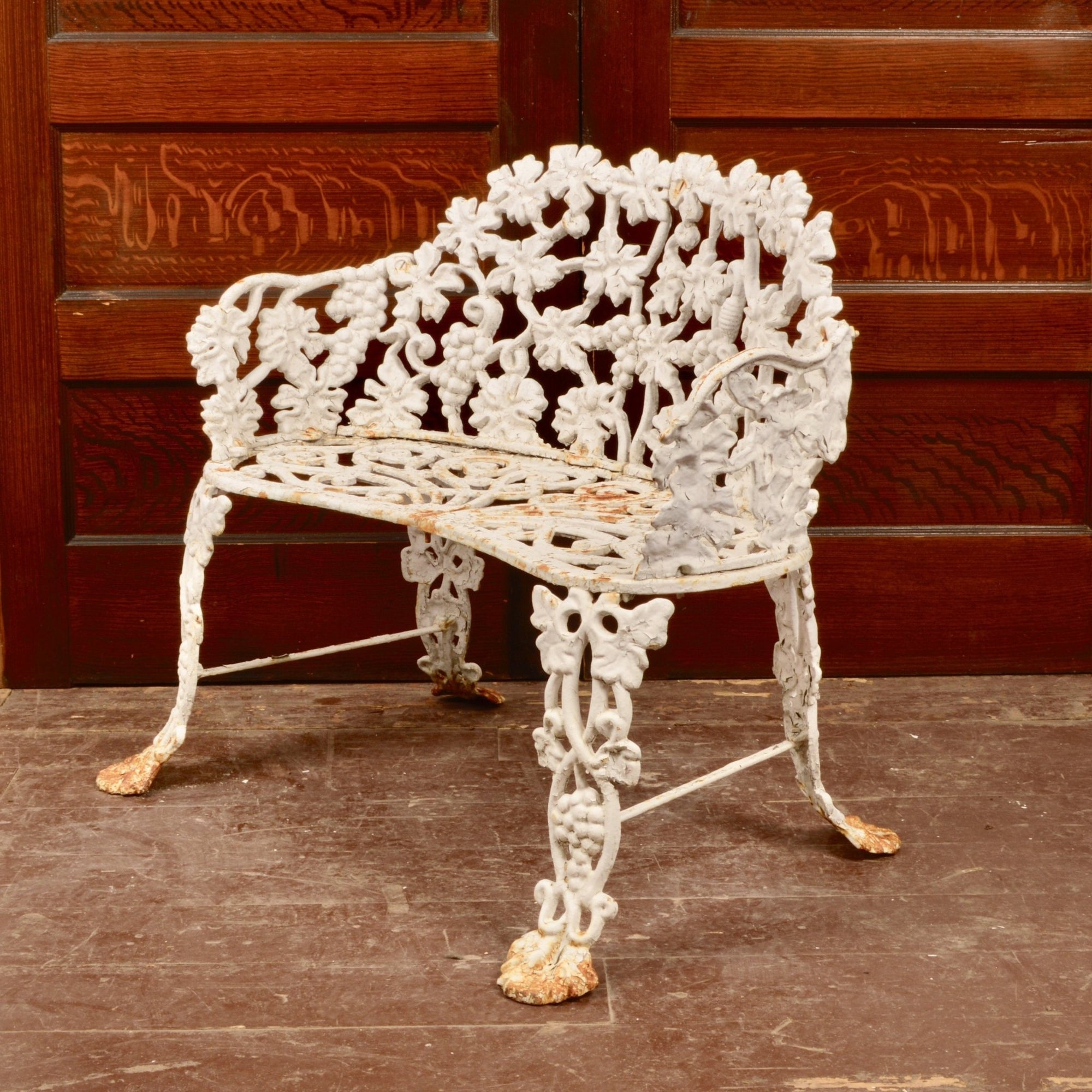 Vintage Cast Iron Garden Bench - Salvage-Garden