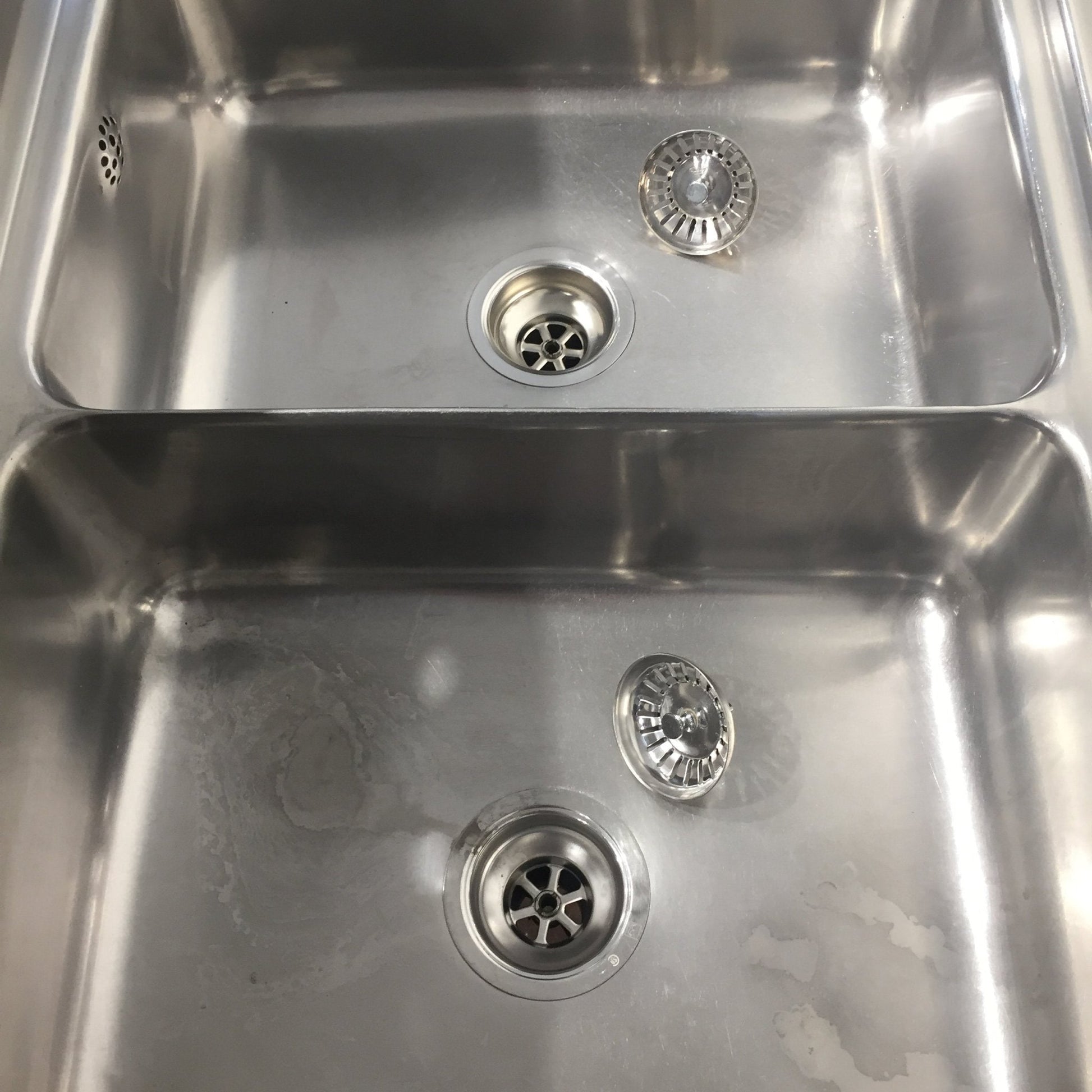 Vintage Commercial Stainless Steel Double Sink - Salvage-Garden