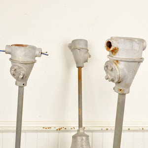 Vintage Crouse Hinds Explosion Proof Lights With Rare Conduit Canopies - Salvage-Garden