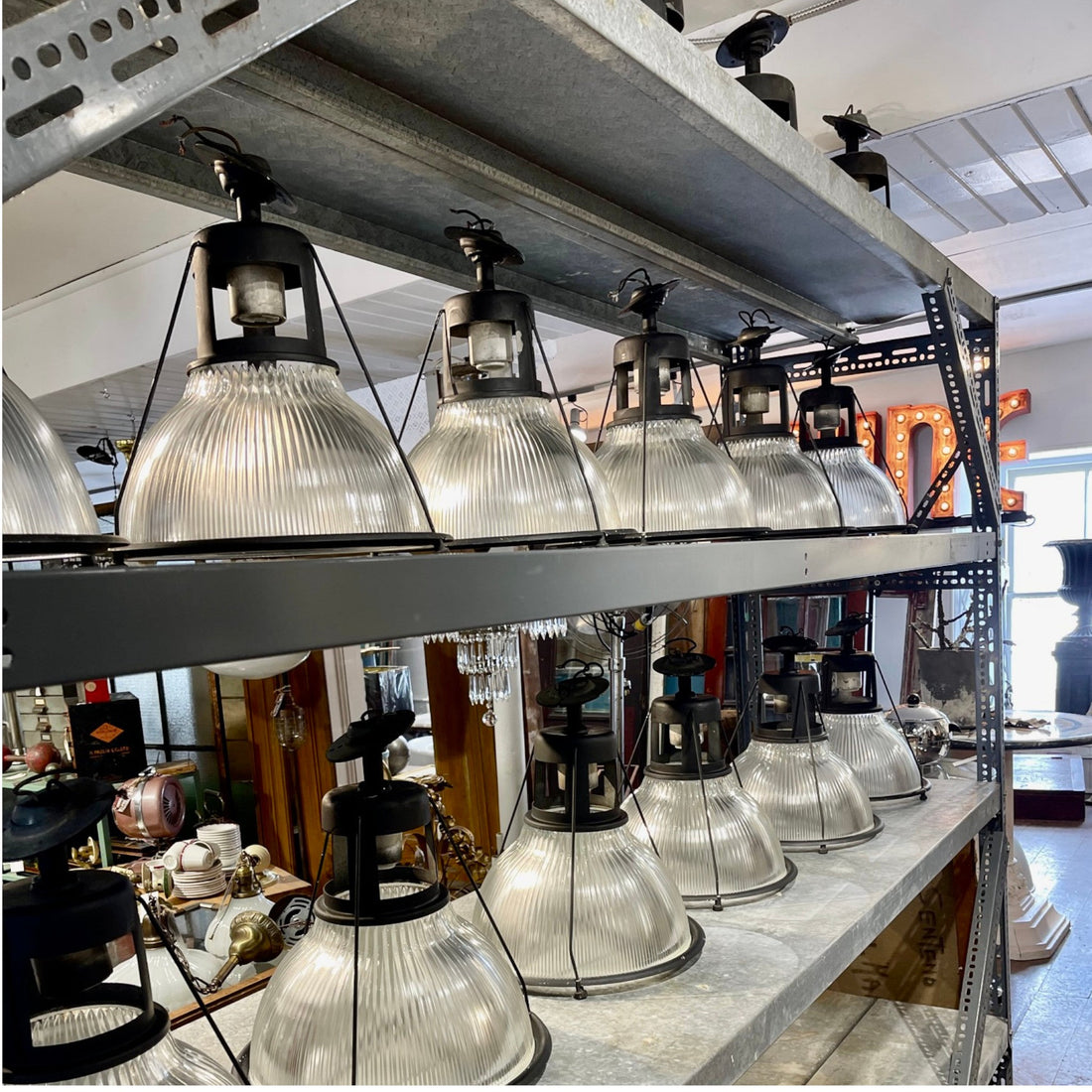 Vintage Holophane Pendant Lights - Salvage-Garden