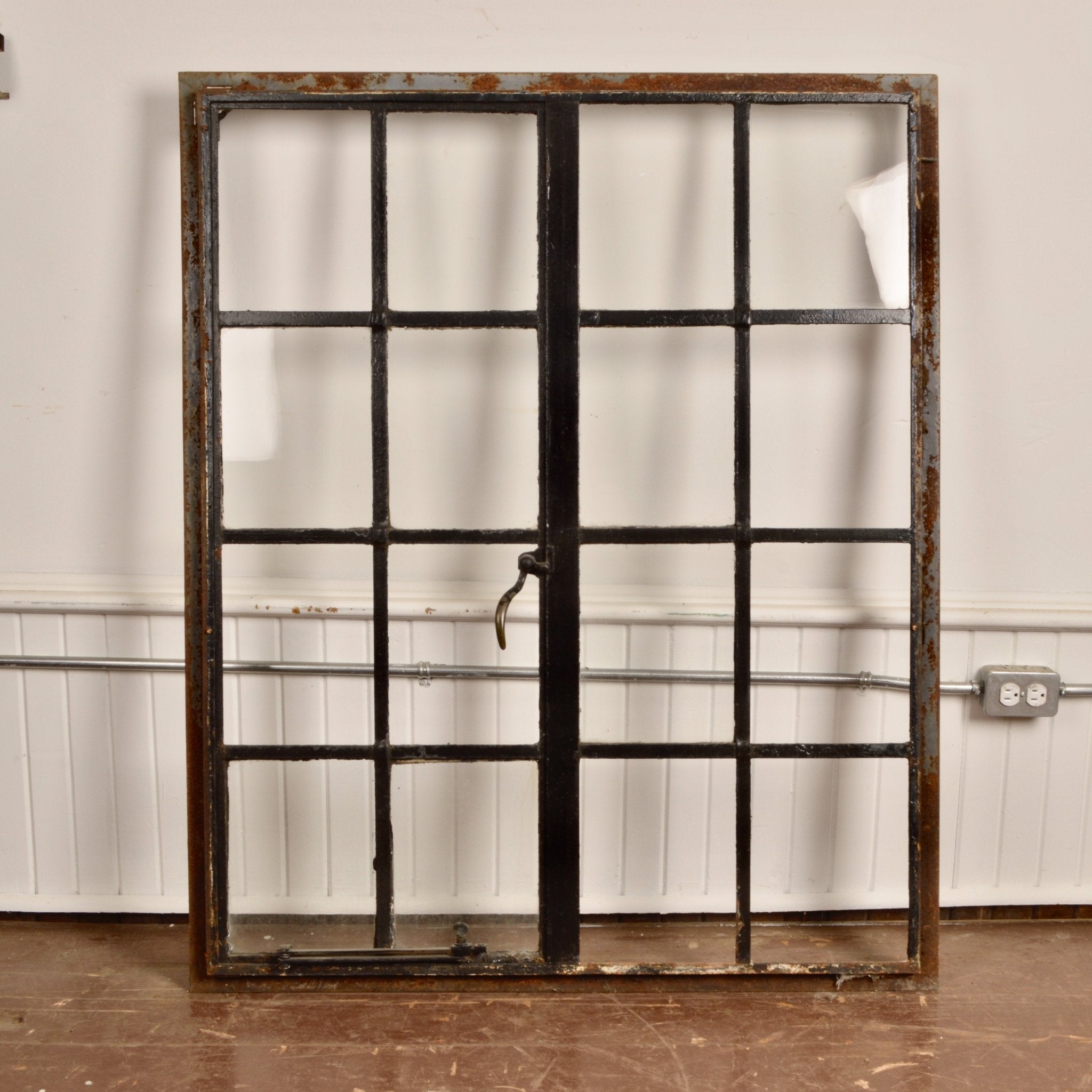 Vintage Hope Rolled Metal Casement Window - Salvage-Garden