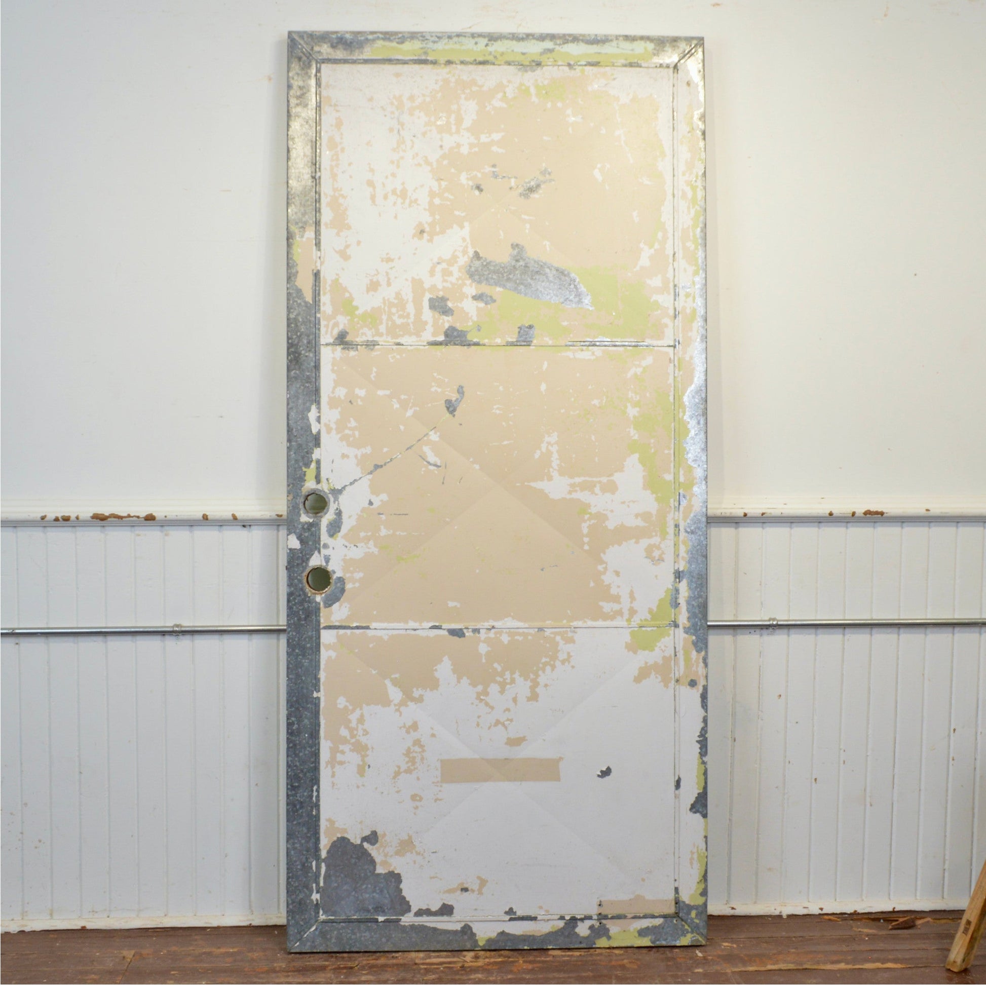 Vintage Industrial Galvanized Steel Door - Salvage-Garden
