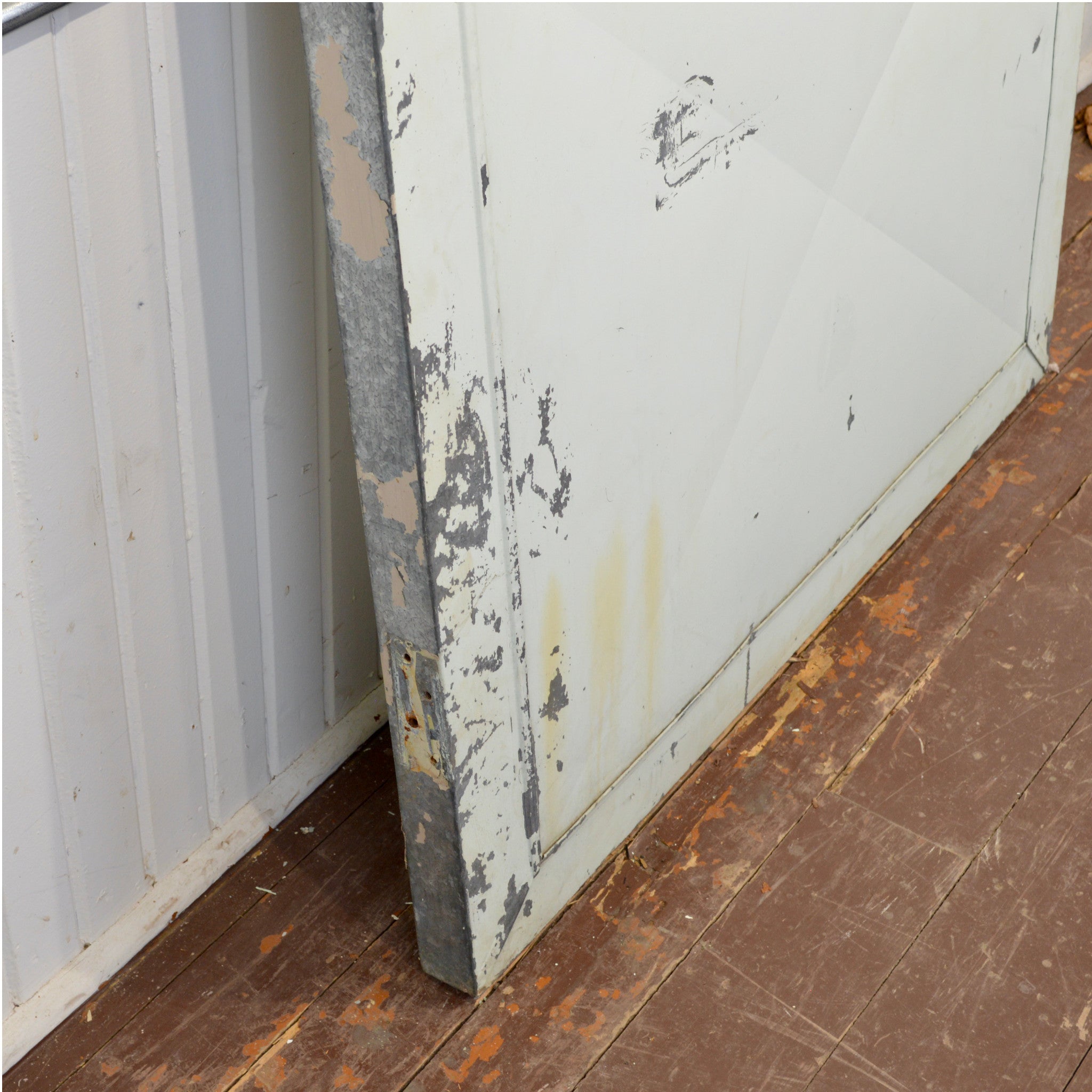 Vintage Industrial Galvanized Steel Door - Salvage-Garden