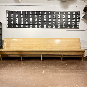 Vintage Maple Bowling Alley Bench Salvage-Garden