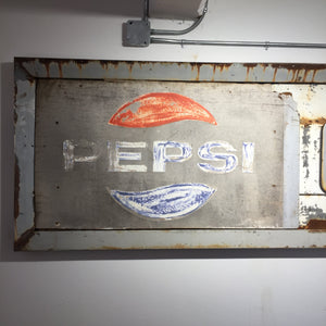 Vintage Metal Grocery &amp; Variety Sign Salvage-Garden