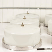 Vintage Milk Glass Pill Box Light Fixture - Salvage-Garden