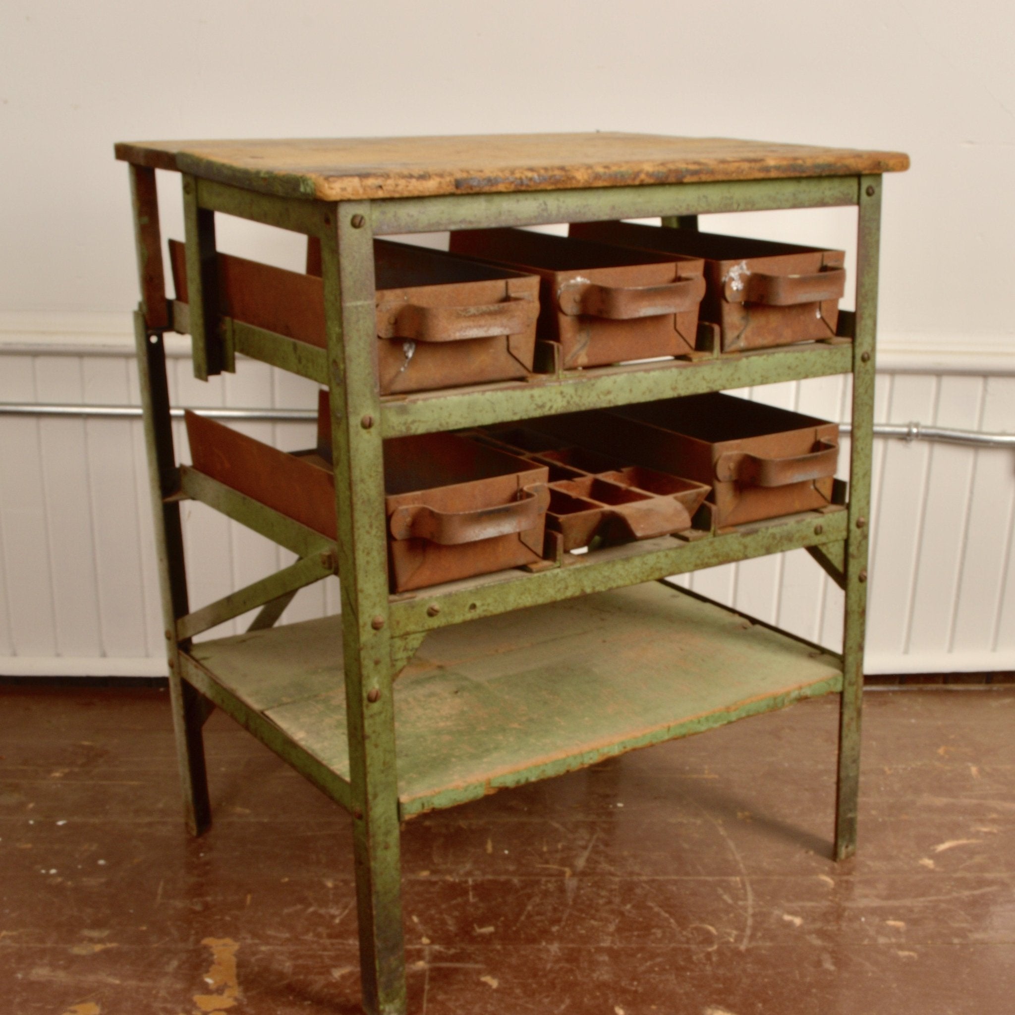 Vintage Printing Plant Dross Table - Salvage-Garden