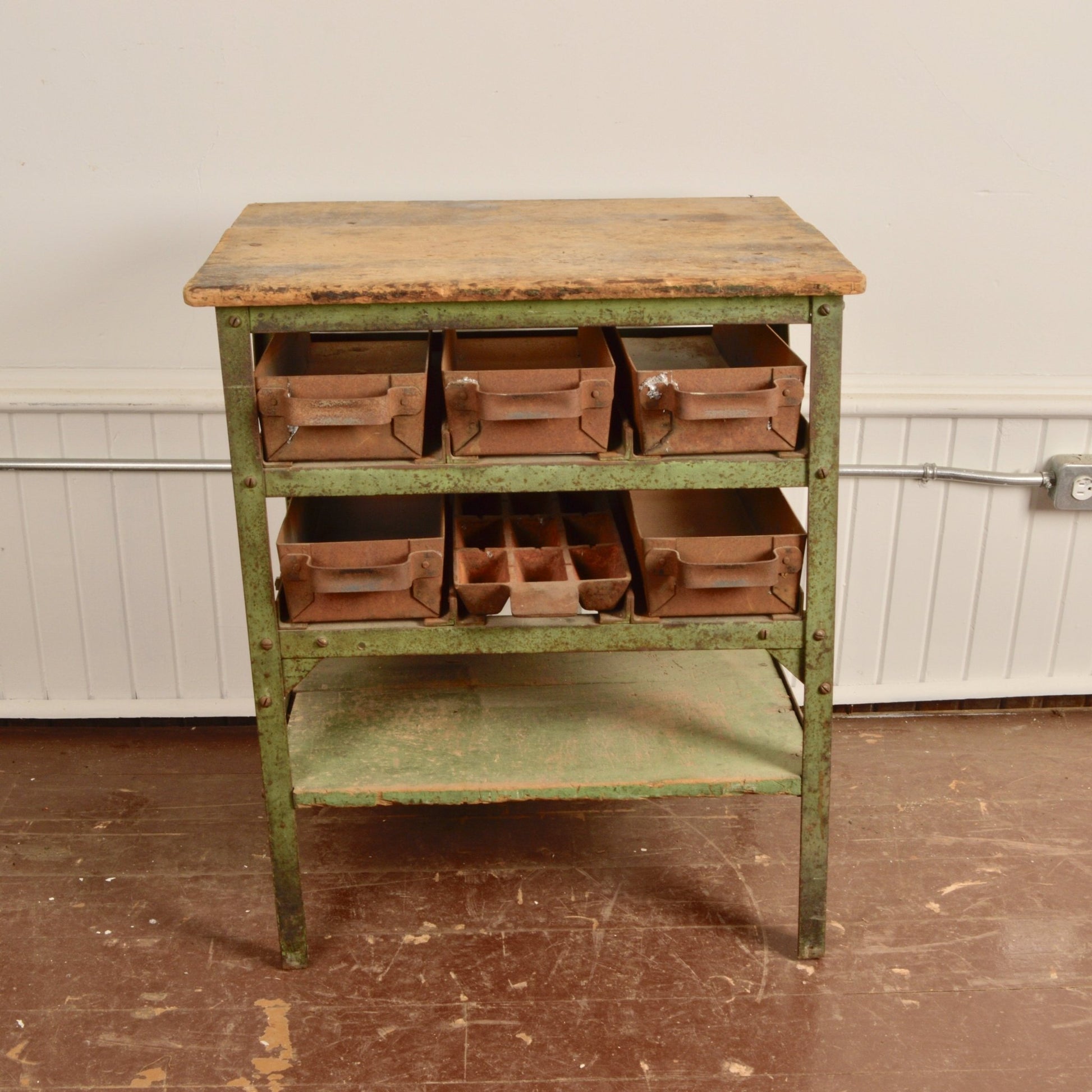 Vintage Printing Plant Dross Table - Salvage-Garden