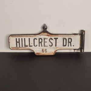 Vintage Two Sided Metal Street Sign Salvage-Garden