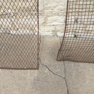 Vintage Woven Steel Fence Panels Salvage-Garden