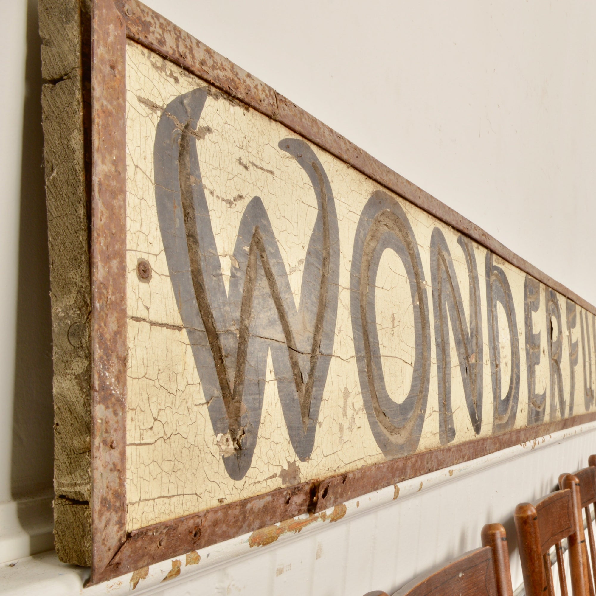 Wonderful Vintage Folk Art Sign Salvage-Garden