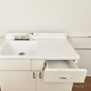 Youngstown Style Kitchen Cabinet With Draining Board Sink - Salvage-Garden