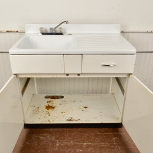 Youngstown Style Kitchen Cabinet With Draining Board Sink - Salvage-Garden